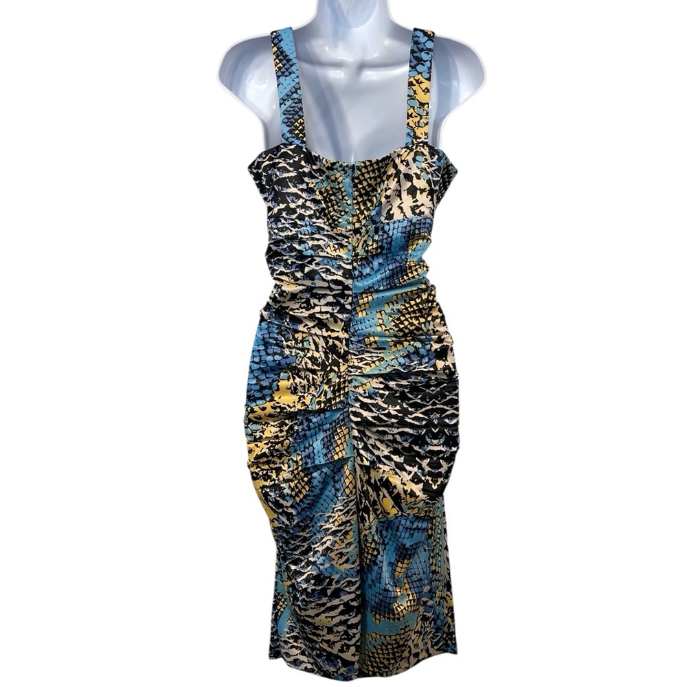 Signature by Sangria Snakeprint Ruched Dress - Picture 4 of 9